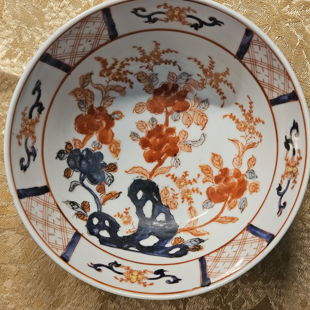 Vintage Floral Porcelain Decorative Bowl by Macau - Picture 4 of 5